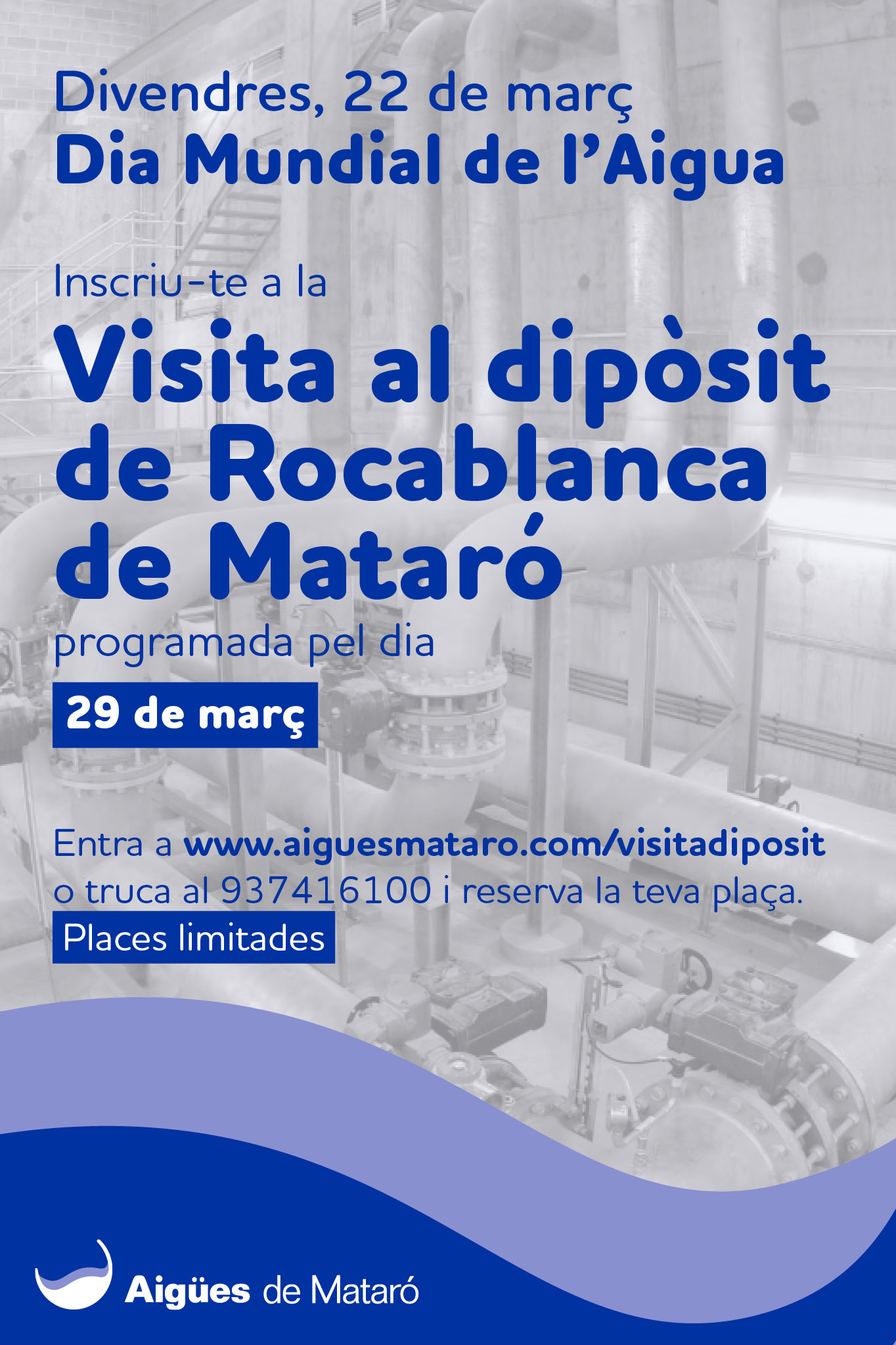 Cartell informatiu de visita al dipòsit de Bellavista