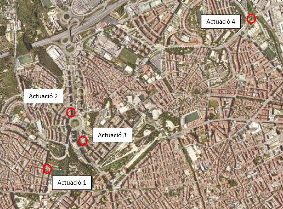Planol dels sectors on es faran les actuacions