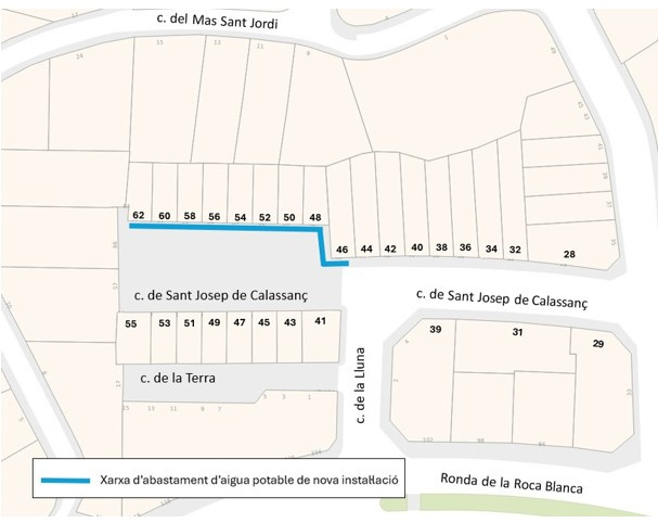 plànol del carrer de Sant Josep de Calassanç