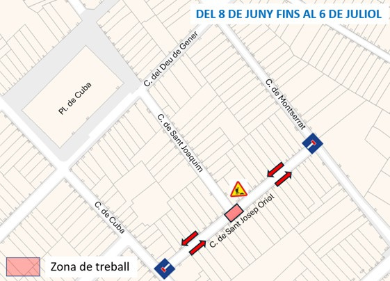 Plànol del carrer de Sant Josep Oriol