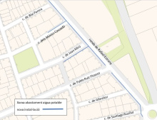 Plànol de la zona afectada per les obres als entorns de la ronda de Rafael Estrany
