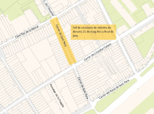 plànol del carrer de Sant Pere amb zona de la Fase 3 marcada