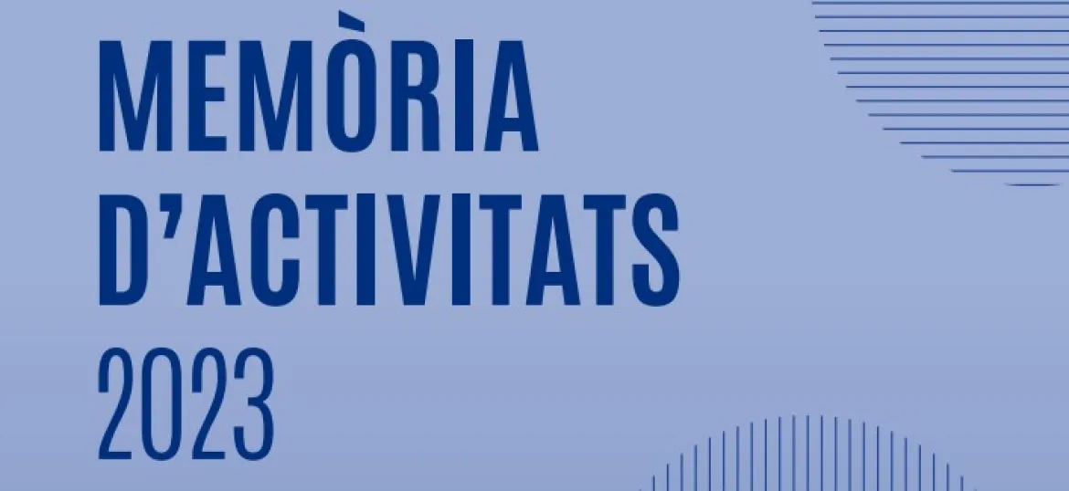 Retall de la portada de la memòria 2023