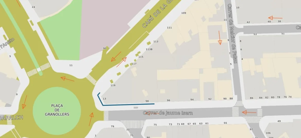 plànol del carrer Isern