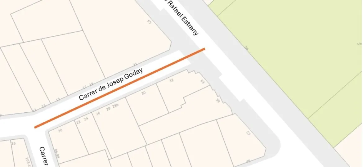 Plànol del carrer de Josep Goday