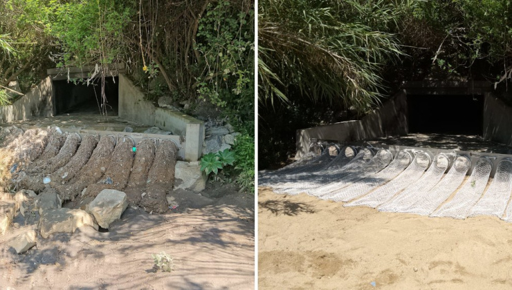 Malles de retenció buides i plenes