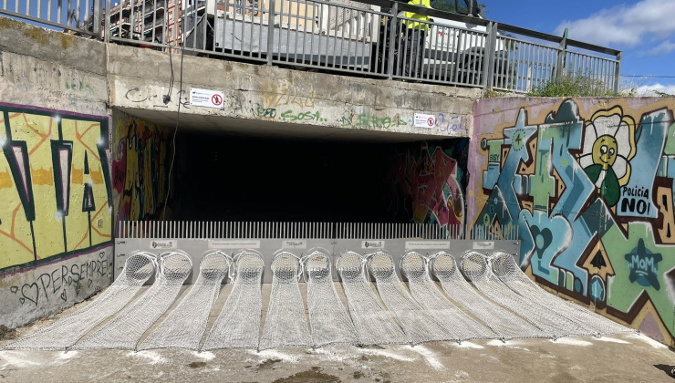 Malles de retenció a la riera de Sant Simó