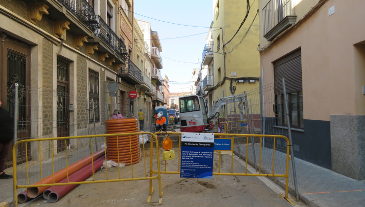 Obra renovació xarxa clavegueram St. Joaquim